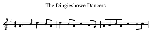 Dingieshowe Dancers, The  - staff notation