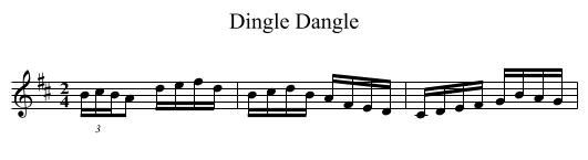 Dingle Dangle - staff notation