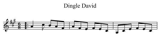 Dingle David - staff notation
