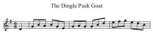 Dingle Puck Goat, The - staff notation
