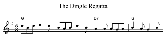 Dingle Regatta, The - staff notation