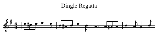Dingle Regatta - staff notation