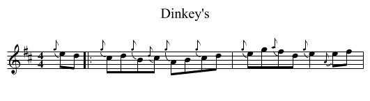 Dinkey's - staff notation