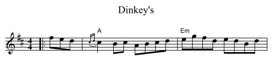 Dinkey's - staff notation
