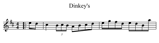 Dinkey's - staff notation