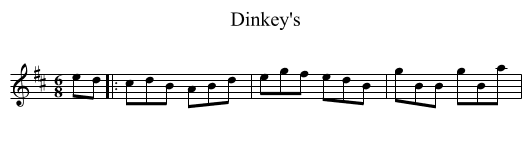 Dinkey's - staff notation