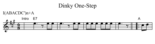 Dinky One-Step - staff notation