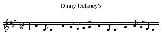 Dinny Delaney's - staff notation