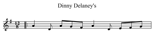 Dinny Delaney's - staff notation