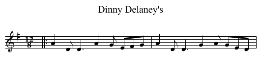 Dinny Delaney's - staff notation