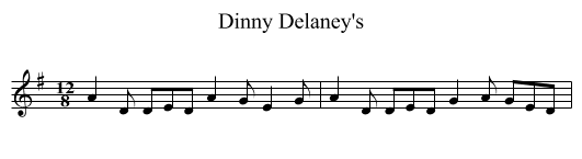 Dinny Delaney's - staff notation