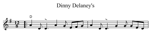 Dinny Delaney's - staff notation