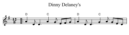 Dinny Delaney's - staff notation