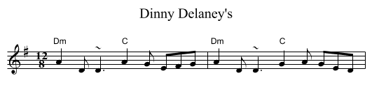 Dinny Delaney's - staff notation