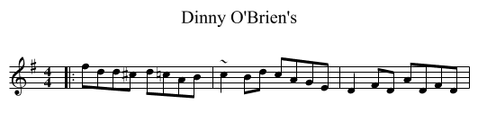 Dinny O'Brien's - staff notation