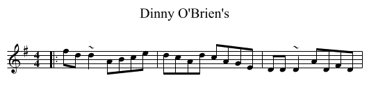 Dinny O'Brien's - staff notation