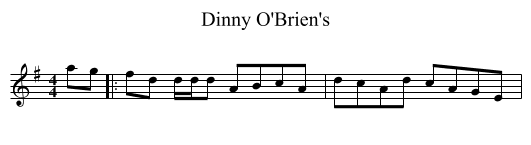 Dinny O'Brien's - staff notation