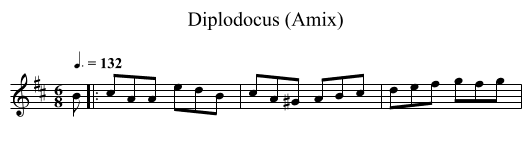 Diplodocus (Amix) - staff notation
