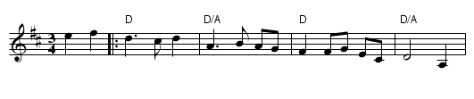 Direkt&oslash;rvals nr. II - staff notation