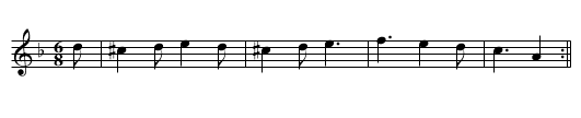 Disappointed Widow (Old English) - staff notation