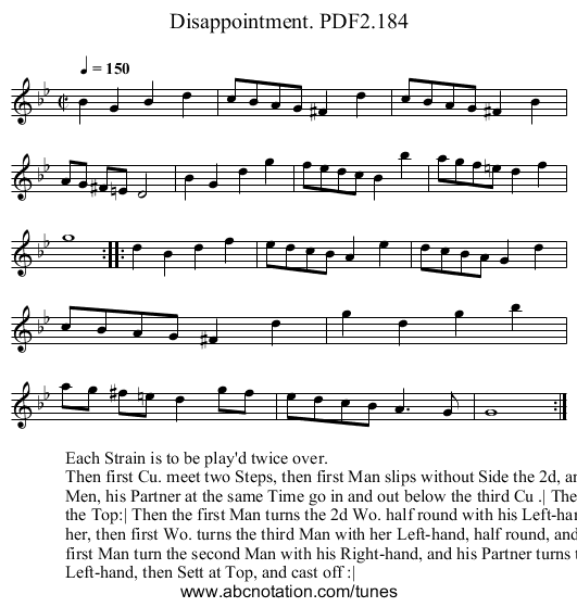 Disappointment. PDF2.184 - staff notation
