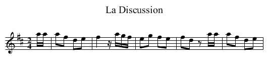 Discussion, La - staff notation