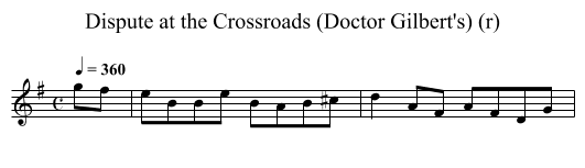 Dispute at the Crossroads (Doctor Gilbert's) (r) - staff notation