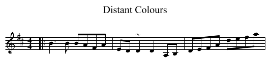 Distant Colours - staff notation