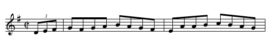Distant Greeting - staff notation