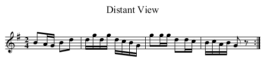 Distant View - staff notation
