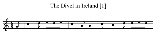 Divel in Ireland [1], The - staff notation