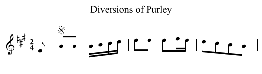 Diversions of Purley - staff notation
