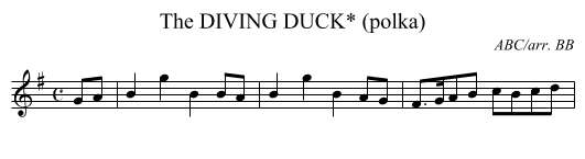 DIVING DUCK* (polka), The - staff notation