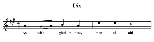 Dix - staff notation
