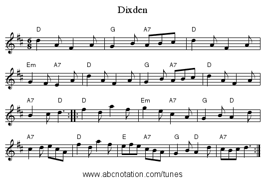 Dixden - staff notation