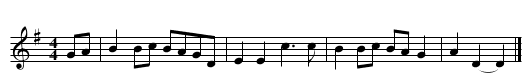 Dixie Hoedown - staff notation