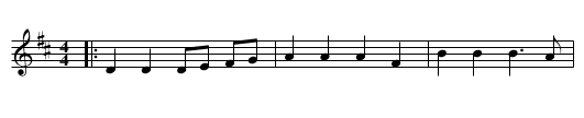 Dixie Land - staff notation