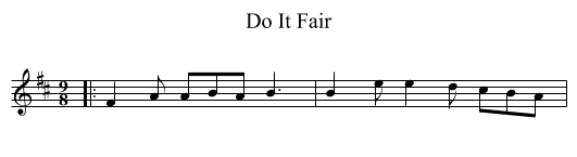 Do It Fair - staff notation