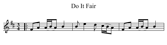 Do It Fair - staff notation