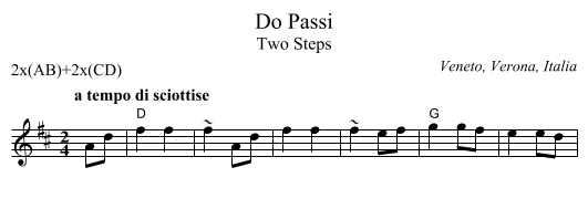 Do Passi - staff notation