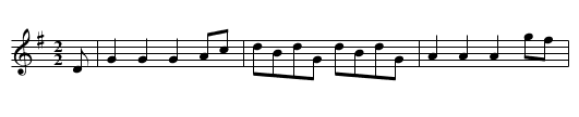 Do so In a Meraca (America). GS.083 - staff notation