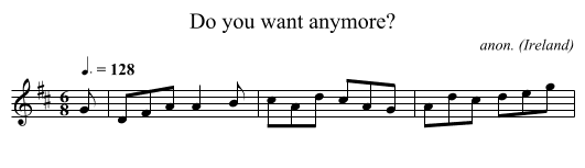 Do you want anymore? - staff notation