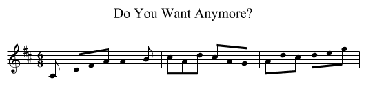 Do You Want Anymore? - staff notation