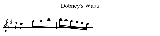 Dobney's Waltz - staff notation