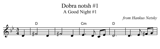 Dobra notsh #1 - staff notation