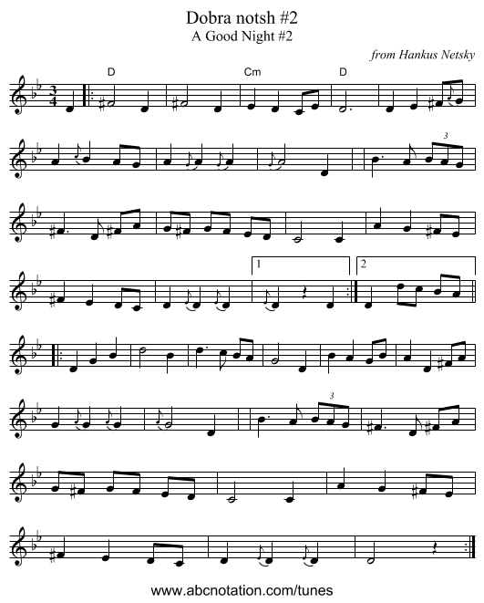 Dobra notsh #2 - staff notation