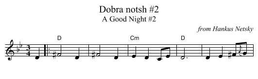 Dobra notsh #2 - staff notation