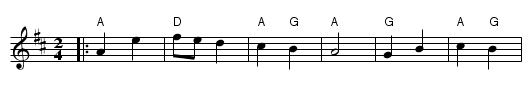 Dobrudzanka Pandela - staff notation