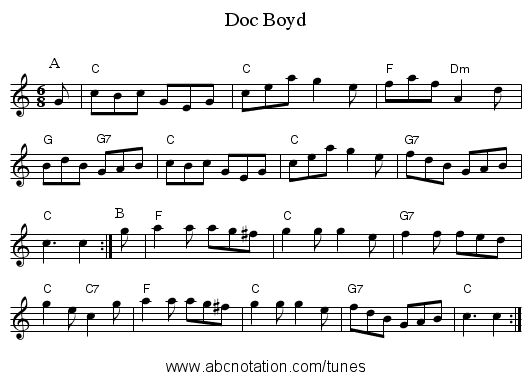 Doc Boyd - staff notation