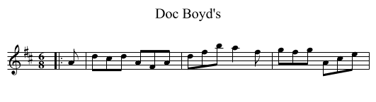 Doc Boyd's - staff notation